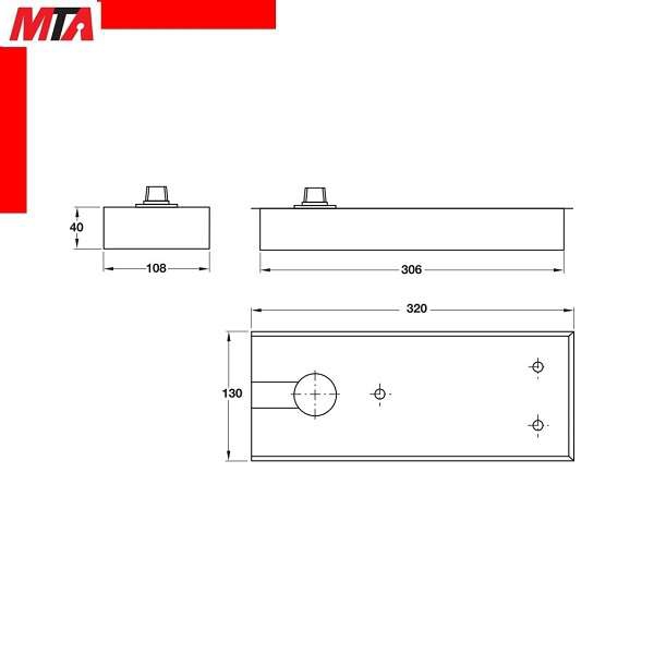 Bản lề sàn Hafele 80kg 932.77.000 có chức năng giữ cửa