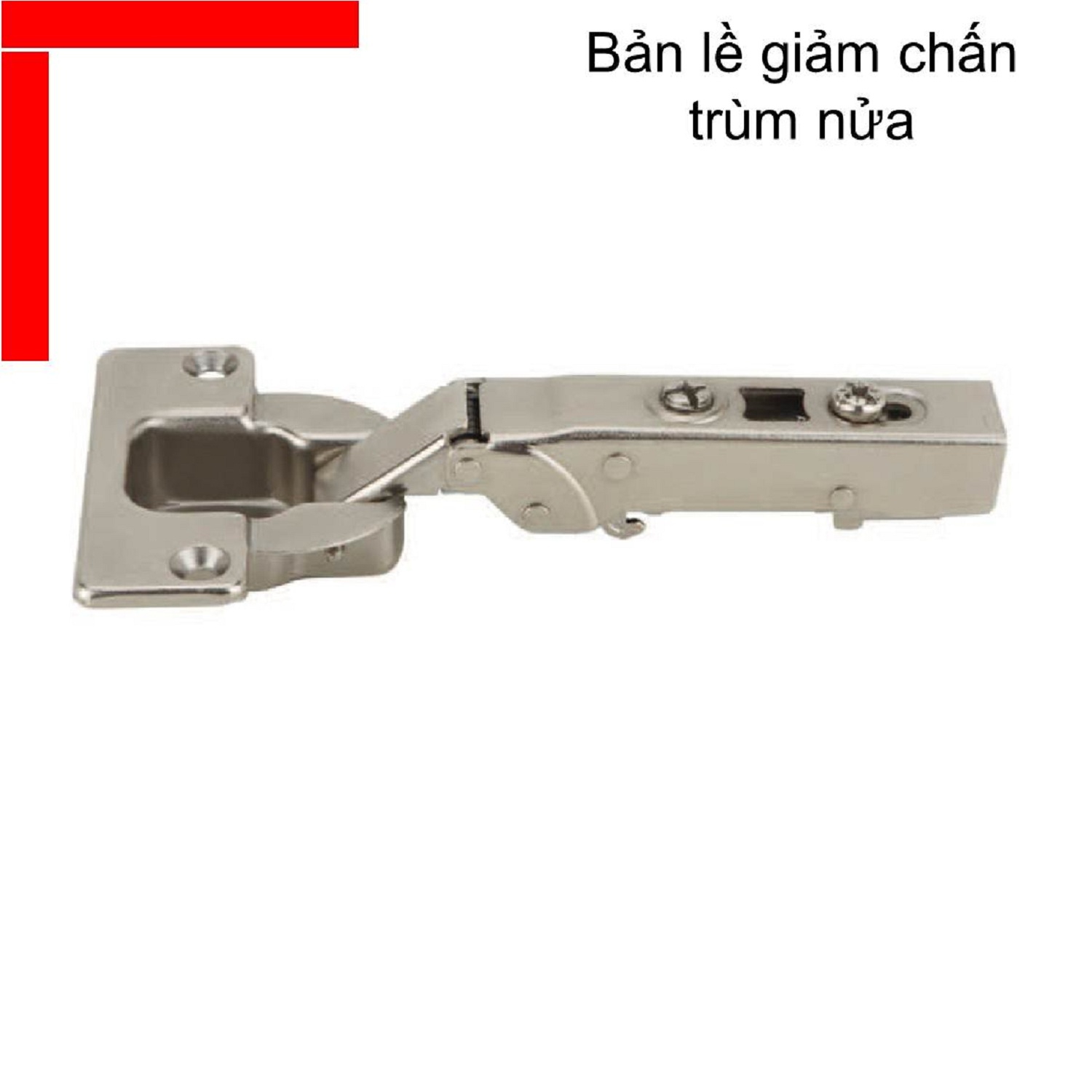 Bản lề giảm chấn Hafele góc mở 95 độ cho gỗ dày trùm nửa 311.08.851