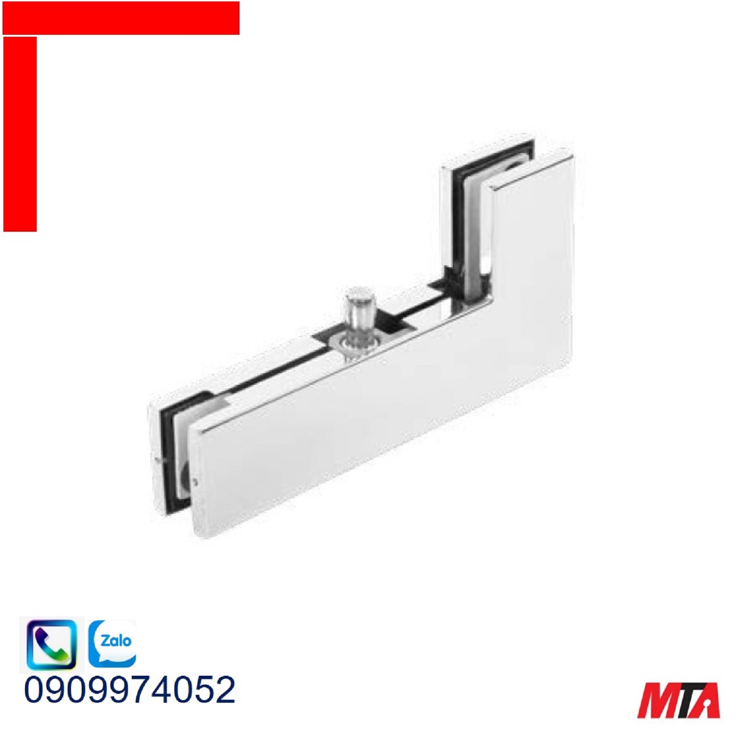 Kẹp kính chữ L Bauma Hafele 932.03.606 inox mờ