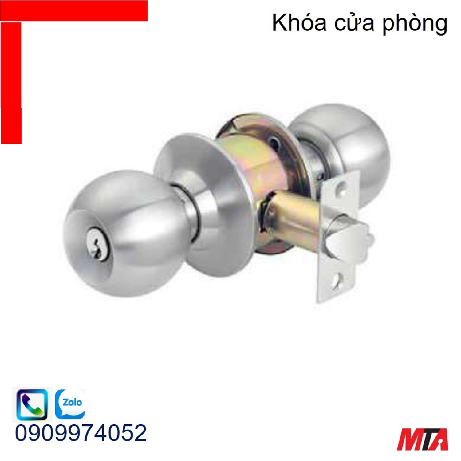 Khóa tay nắm tròn Bauma Hafele 911.83.920 cho cửa phòng