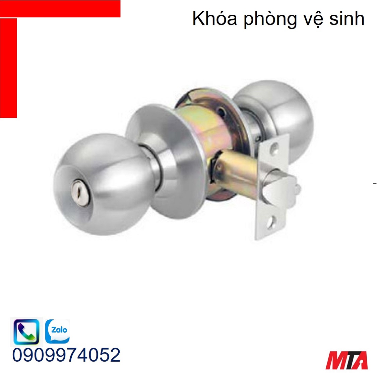 Khóa tay nắm tròn Bauma Hafele 911.83.921 cho cửa phòng vệ sinh