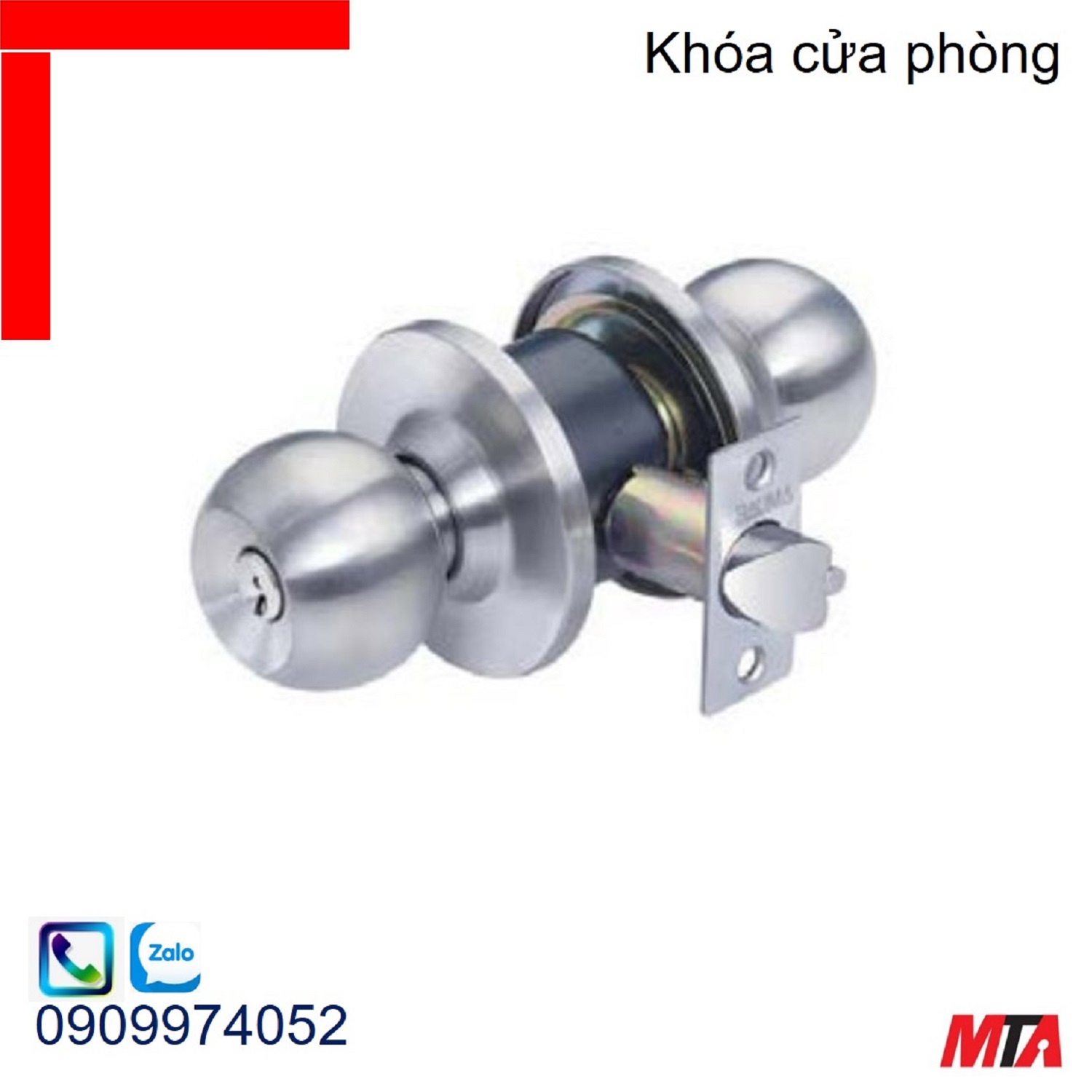 Khóa tay nắm tròn Bauma Hafele 911.83.922 cho cửa phòng