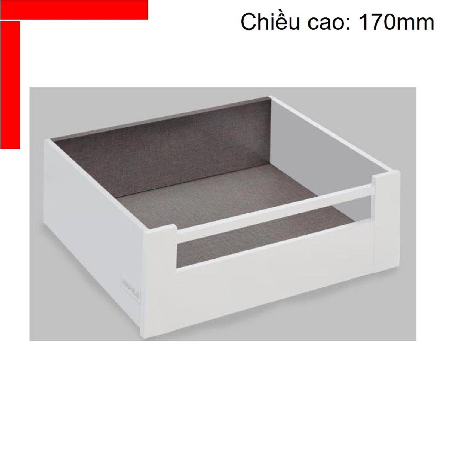 Ray trượt ngăn kéo Hafele màu trắng cao 170mm