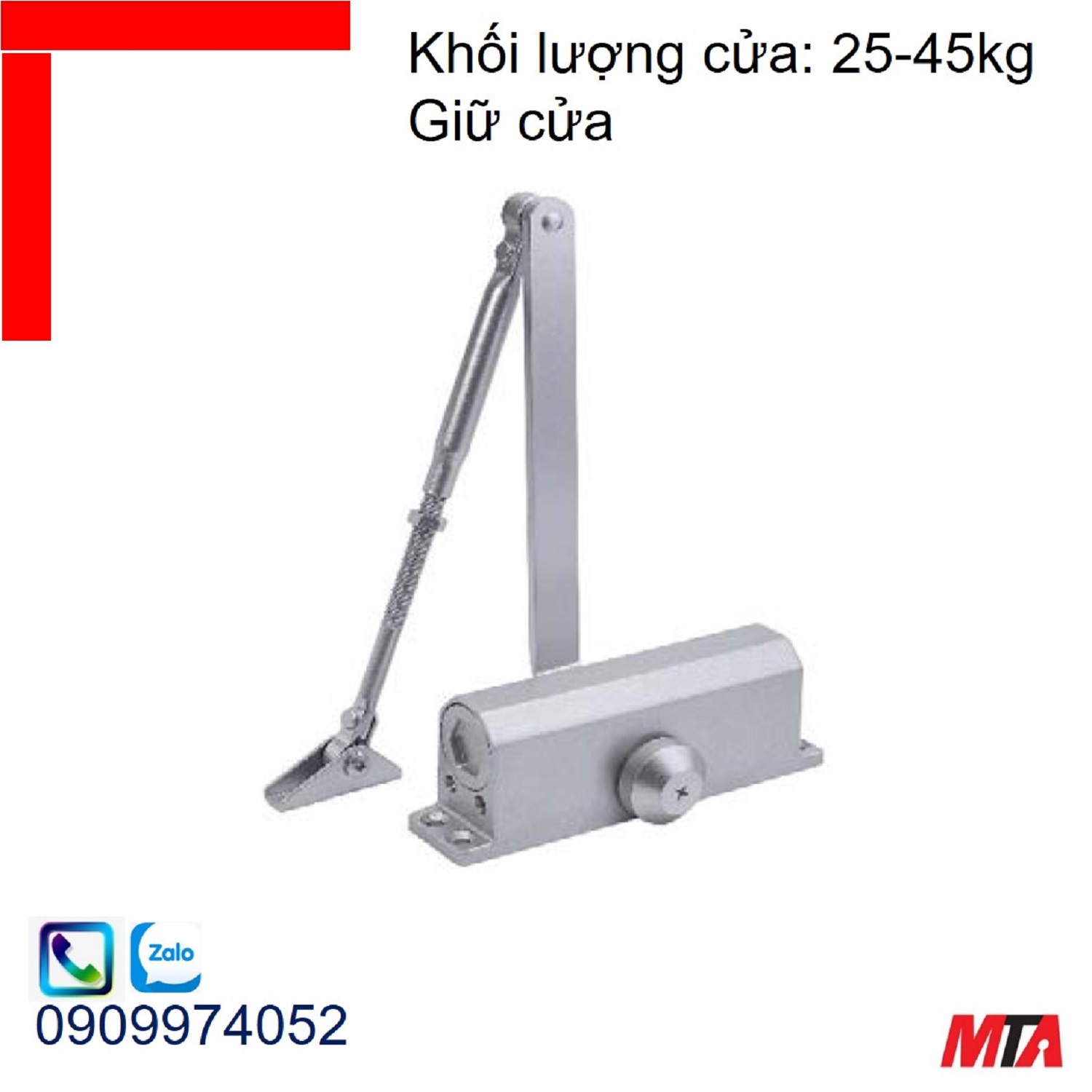 Tay đẩy hơi Bauma Hafele BM-132 931.47.069 cho cửa tối đa 45kg giữ cửa