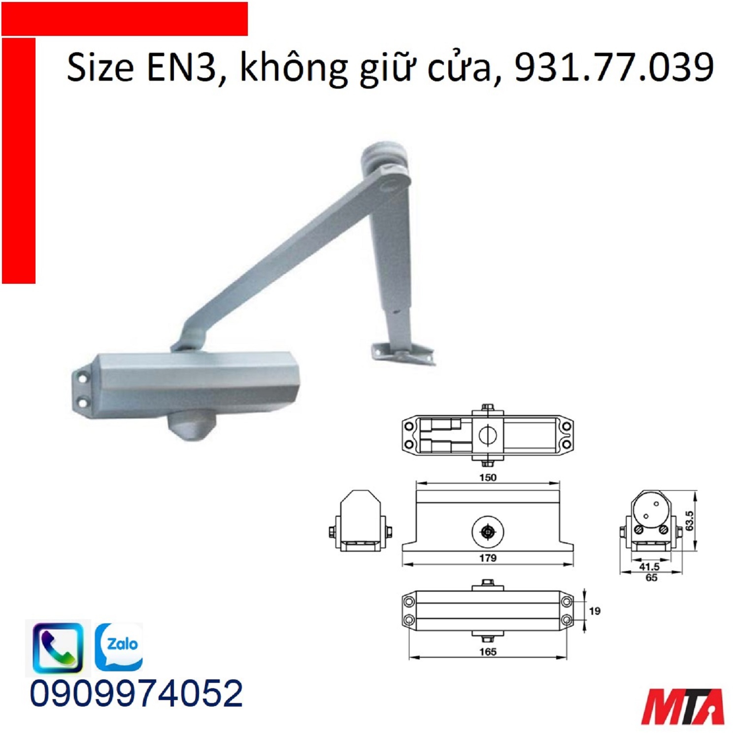 Cùi chỏ hơi hafele 931.77.039  không giữ cửa cửa nặng tối đa 60kg rộng max 950mm